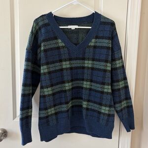 Aeropostale Blue and Green Knit Sweater